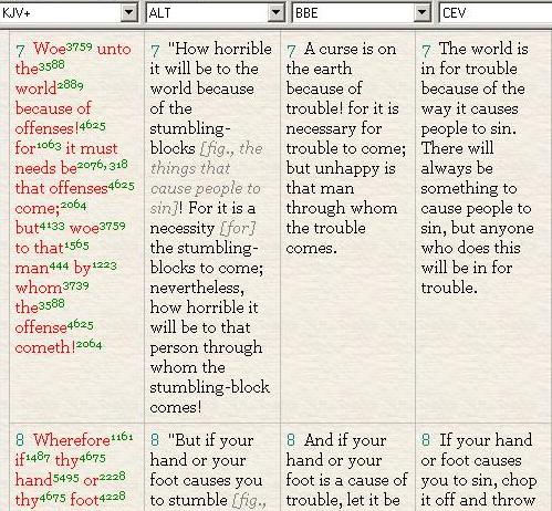 Click to enlarge: Parallel verse-by-verse display of up to four Bible versions